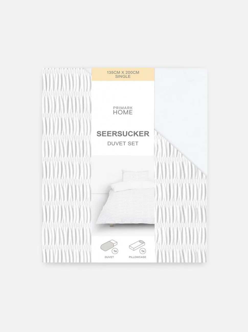 Bettwäscheset aus Seersucker, Einzelbett