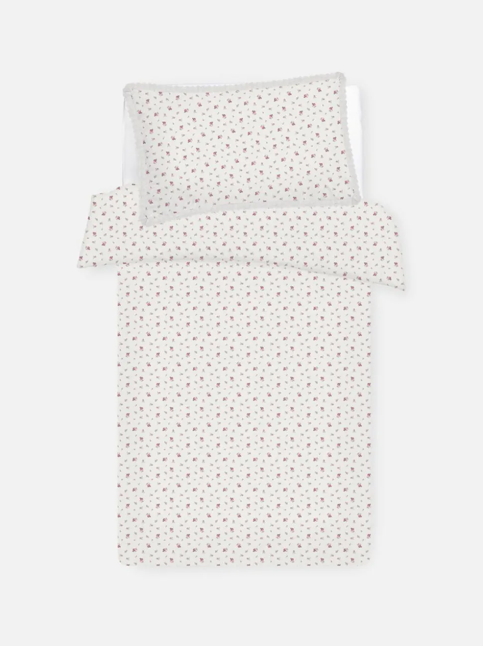 Bettwäscheset mit Blümchenmuster, Einzelbett