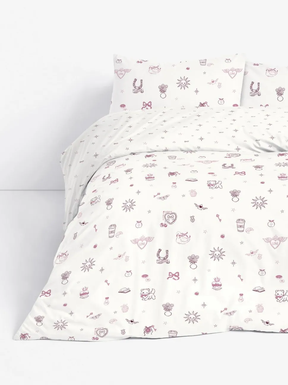 Bettwäscheset mit Katzenmotiv, Super-Kingsize