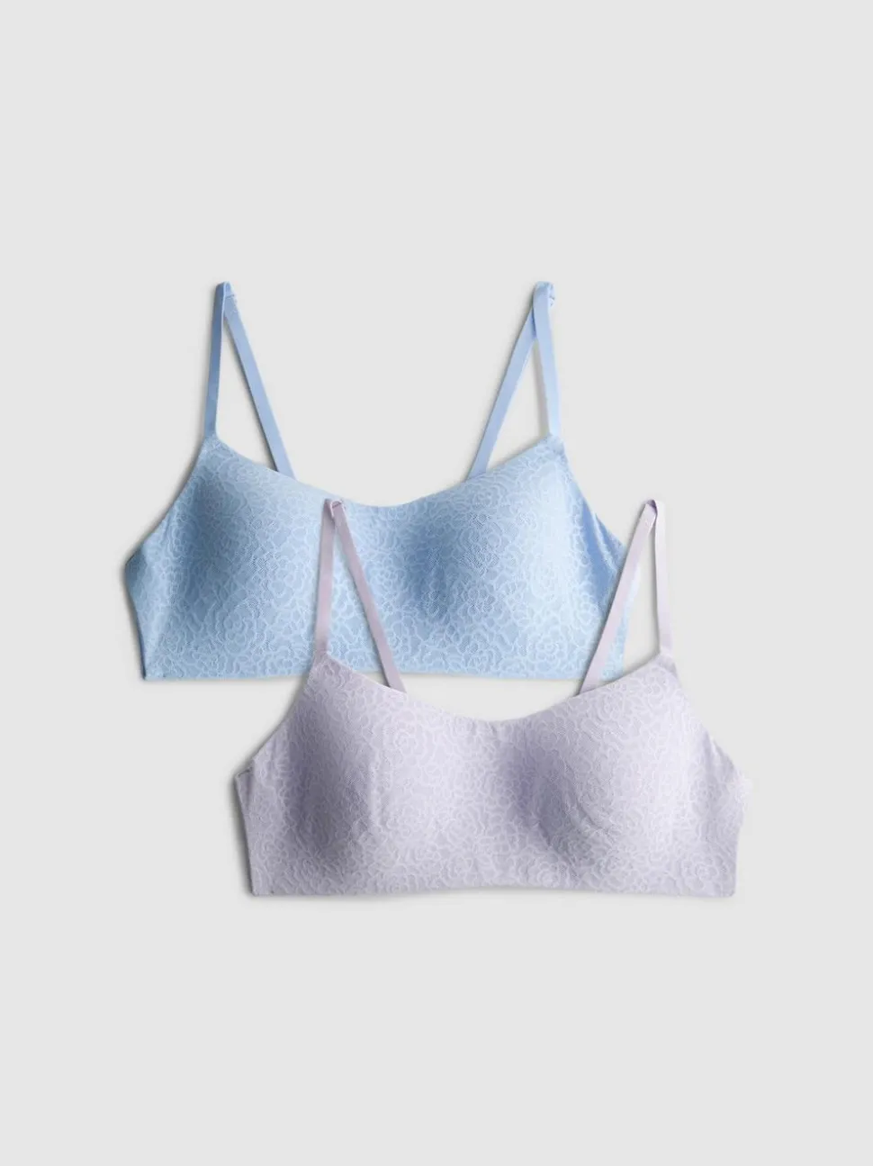 Bügellose Spitzen-BHs, 2er-Pack