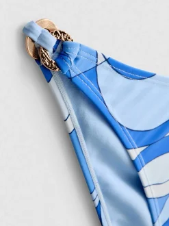Bikinihose mit abstraktem Wirbelmuster