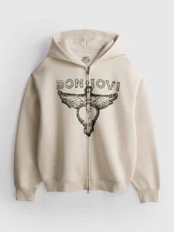 „Bon Jovi“ Hoodie mit Reißverschluss