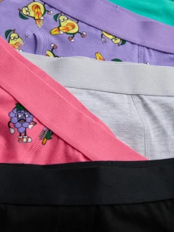 Boxershorts mit Lebensmittelmuster, 5er-Pack