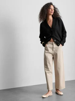 Boyfriend-Cardigan aus Wollgemisch