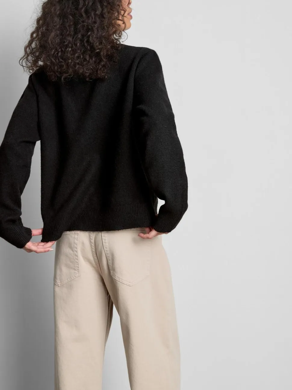 Boyfriend-Cardigan aus Wollgemisch