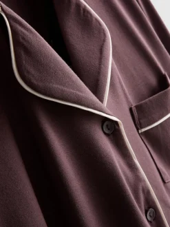 Boyfriend-Schlafanzug aus Jersey mit Paspelierung