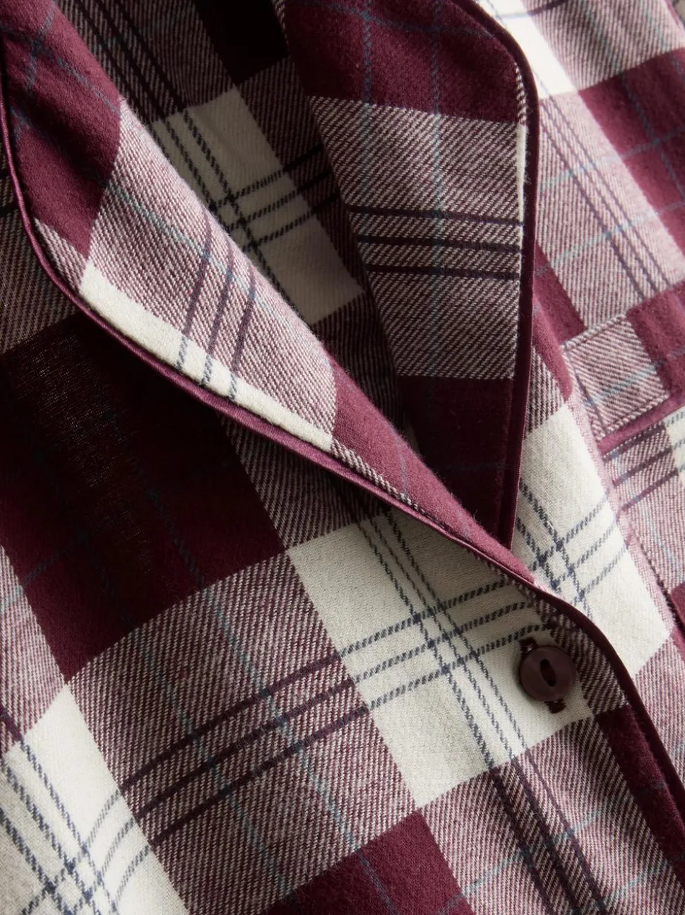 Boyfriend-Schlafanzug aus reinem Baumwoll-Flanell