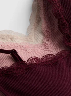 Bralette-BH mit nahtloser Spitze, 3er-Pack