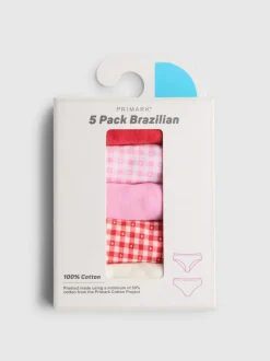 Brazil-Slips aus reiner Baumwolle, 5er-Pack