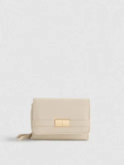 Brieftasche in Metallic-Optik mit Reißverschluss