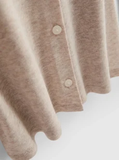 „By Coleen“ Cardigan aus Baumwollmischung mit Spitzenbesatz