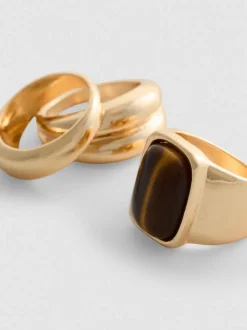 „By Coleen“ Statement-Ringe, 3er-Pack