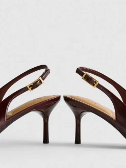 „By Collen“ Kunstleder-Slingbacks mit Schnalle