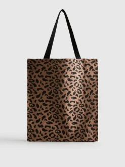 Canvas-Tragetasche mit Leopardenmuster