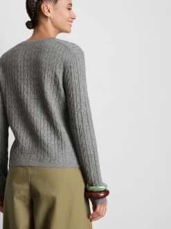 Cardigan mit Zopfmuster