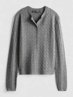 Cardigan mit Zopfmuster