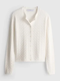 Cardigan mit Zopfmuster