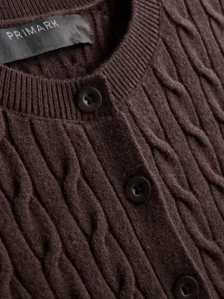 Cardigan mit Zopfmuster