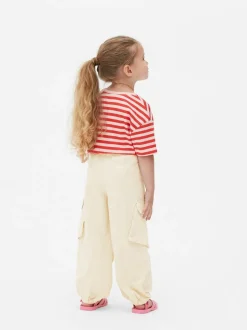 Cargohose mit Bündchen und Kordelzug