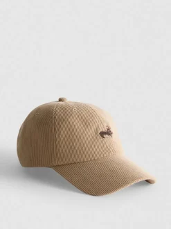 Cord-Basecap mit Hunde-Stickerei