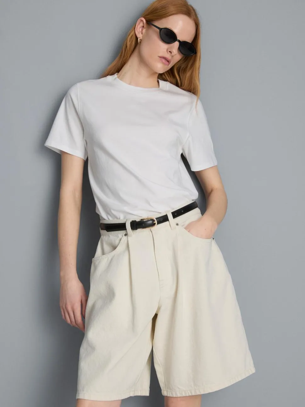 Denim-Bermudashorts aus Baumwolle