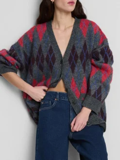 Denim-Jeans mit hohem Bund und konischer Form