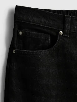 Denim-Jeans mit hohem Bund und konischer Form