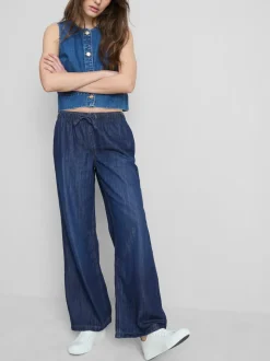 Denim-Jogginghose mit geradem Bein