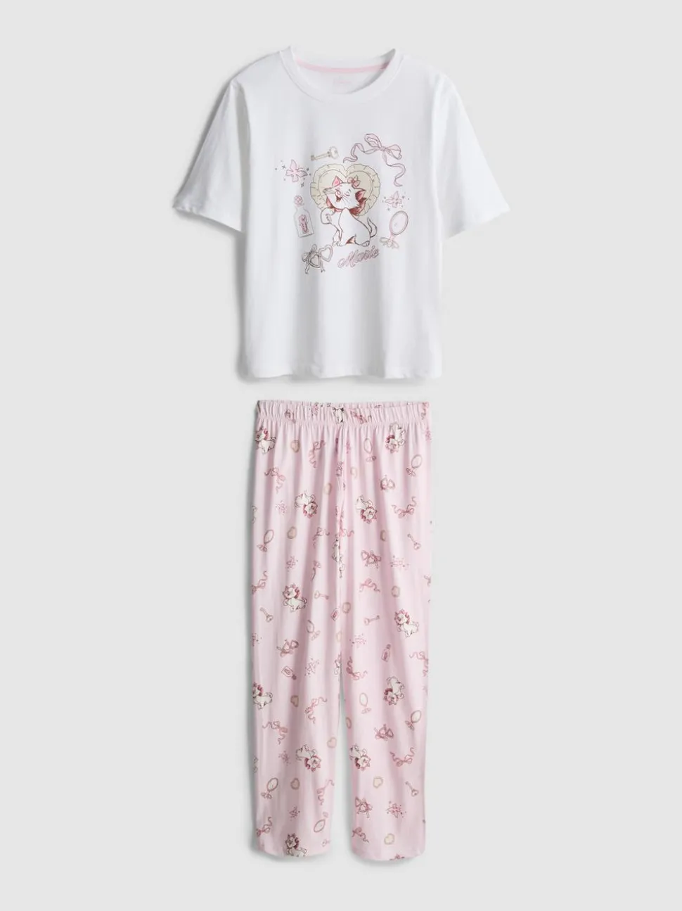 „Disney Aristocats Marie“ Schlafanzug mit Grafik
