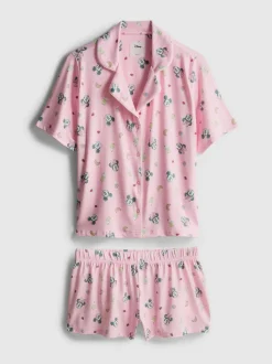 „Disney Micky Maus“ Schlafanzugshorts im Boyfriend-Look