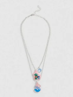 „Disney Stitch“ Halskette mit Initialenanhänger