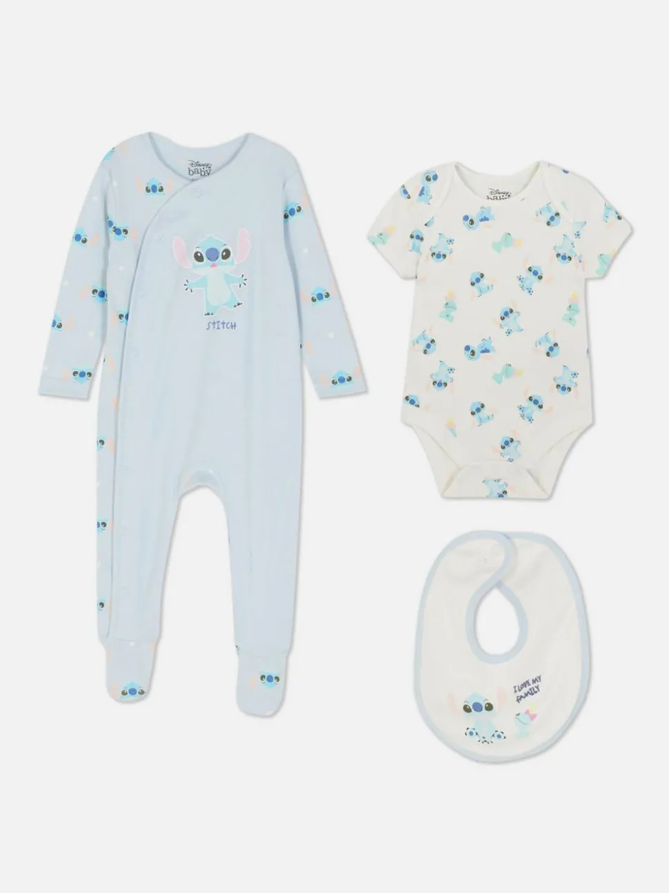 „Disney Stitch“ Set für Neugeborene, 3-teilig