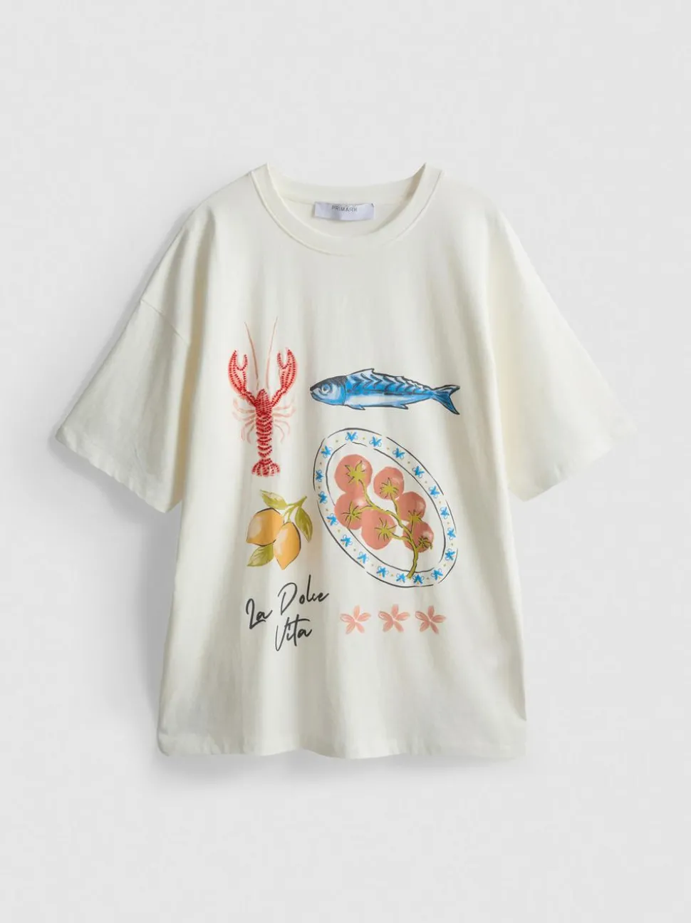 „Dolce Vita“ Oversized-T-Shirt mit Grafik