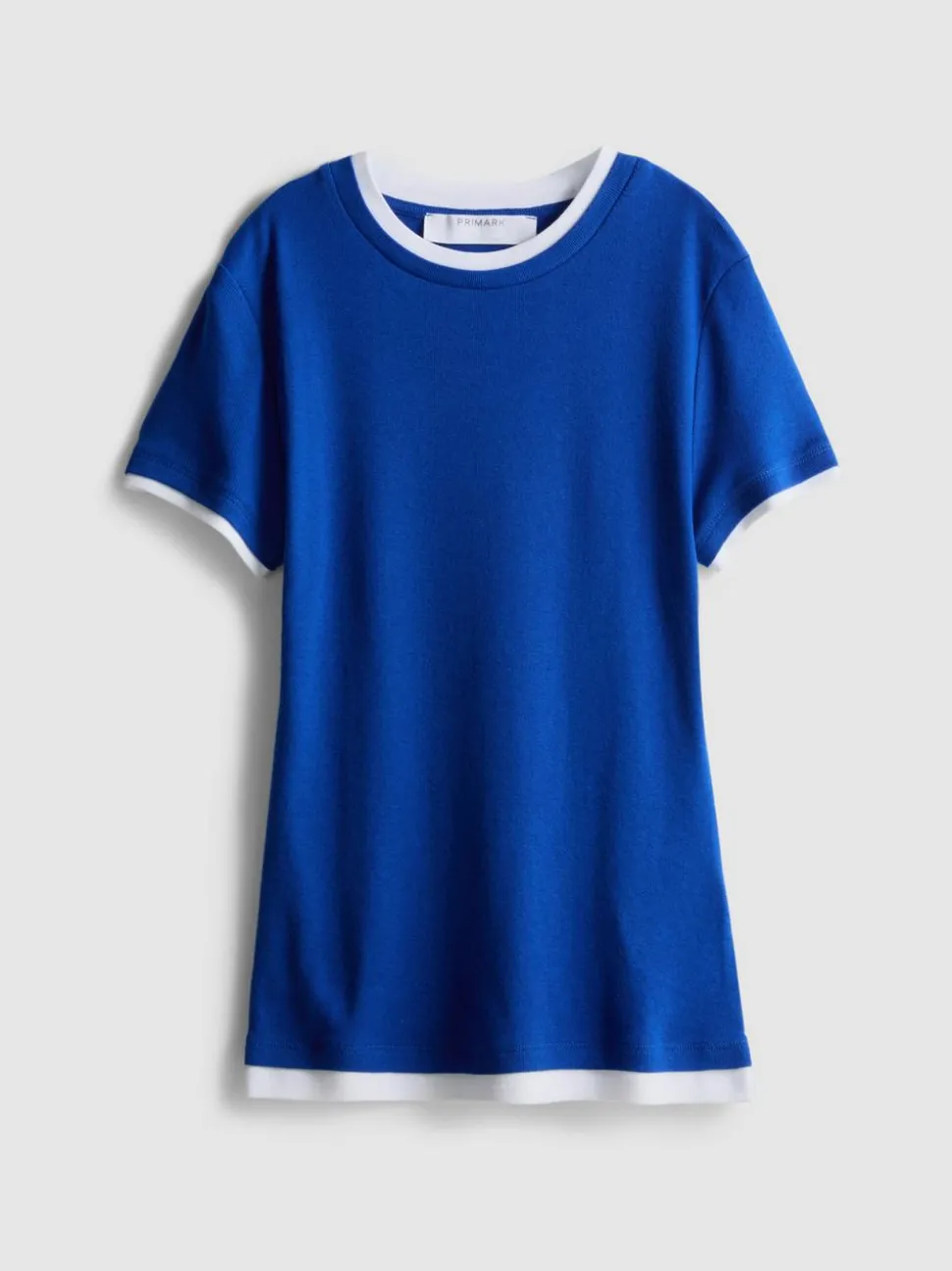 Doppellagiges T-Shirt mit Rundhalsausschnitt