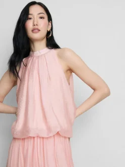 Drapierte, fließende „The Edit“ Bluse mit Neckholder