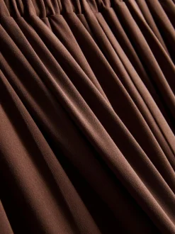 Drapierte Hose mit weitem Bein