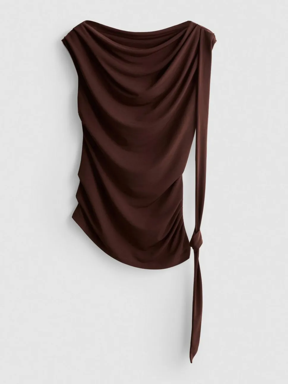 Drapiertes One-Shoulder-Top aus Jersey