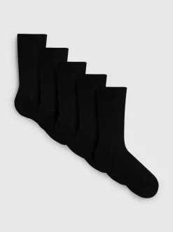 Elegante Crew-Socken, 5er-Pack