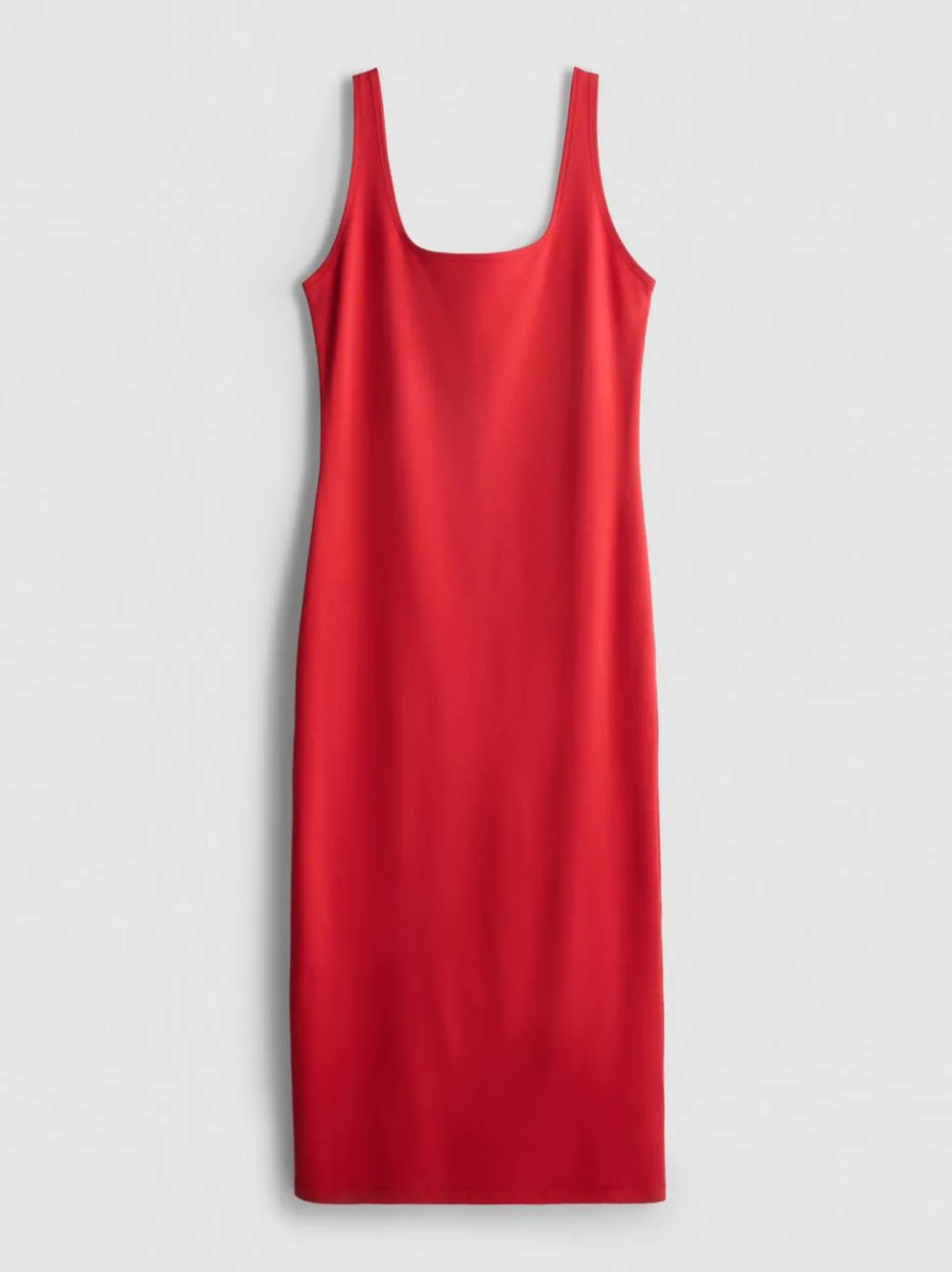 Eng anliegendes Midikleid mit Karree-Ausschnitt