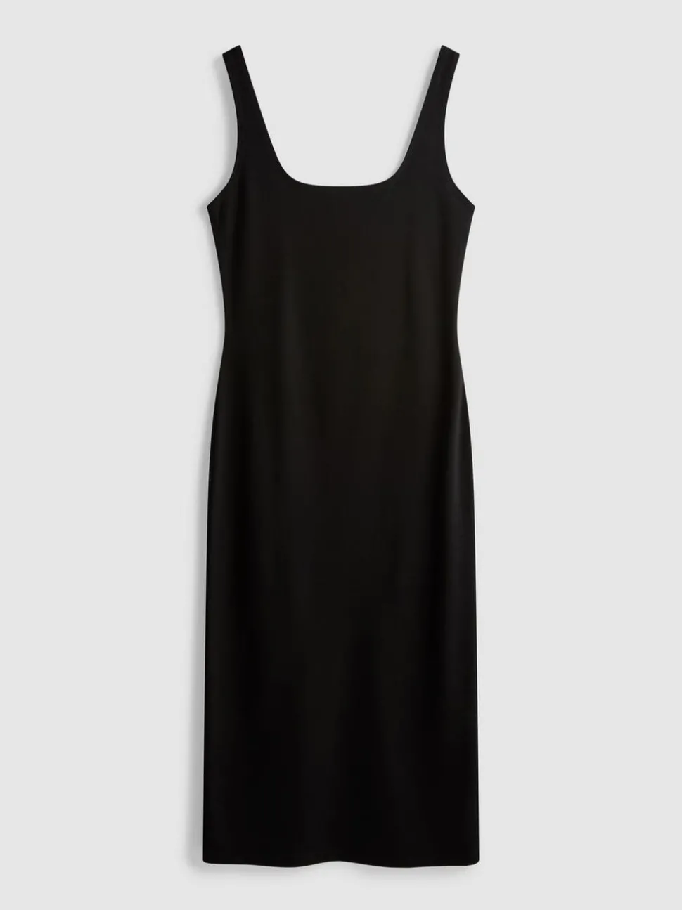 Eng anliegendes Midikleid mit Karree-Ausschnitt