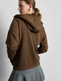 Essential Hoodie aus Baumwollmischung mit Reißverschluss
