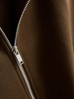 Essential Hoodie aus Baumwollmischung mit Reißverschluss