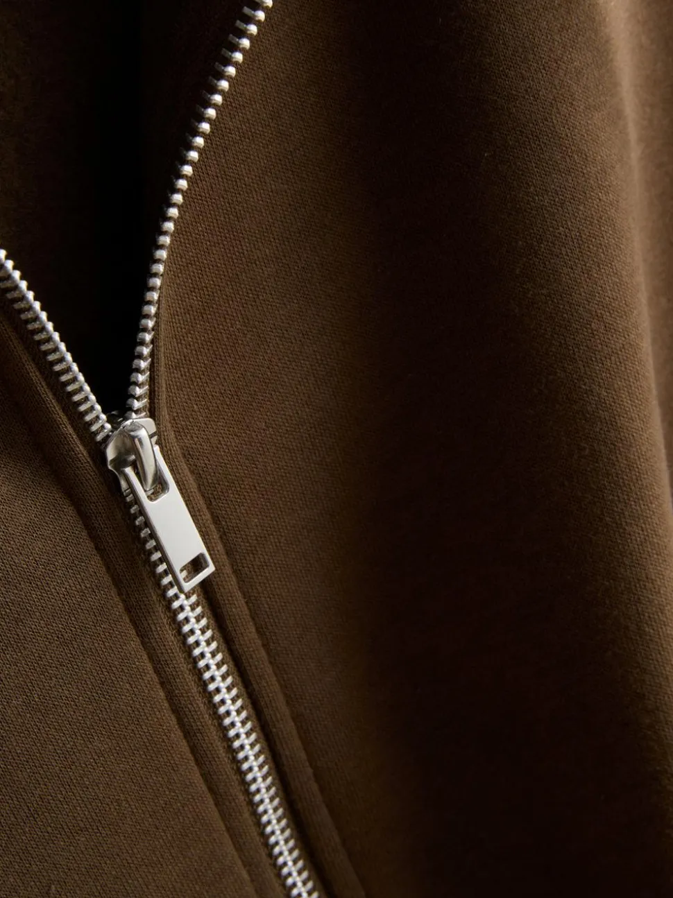 Essential Hoodie aus Baumwollmischung mit Reißverschluss
