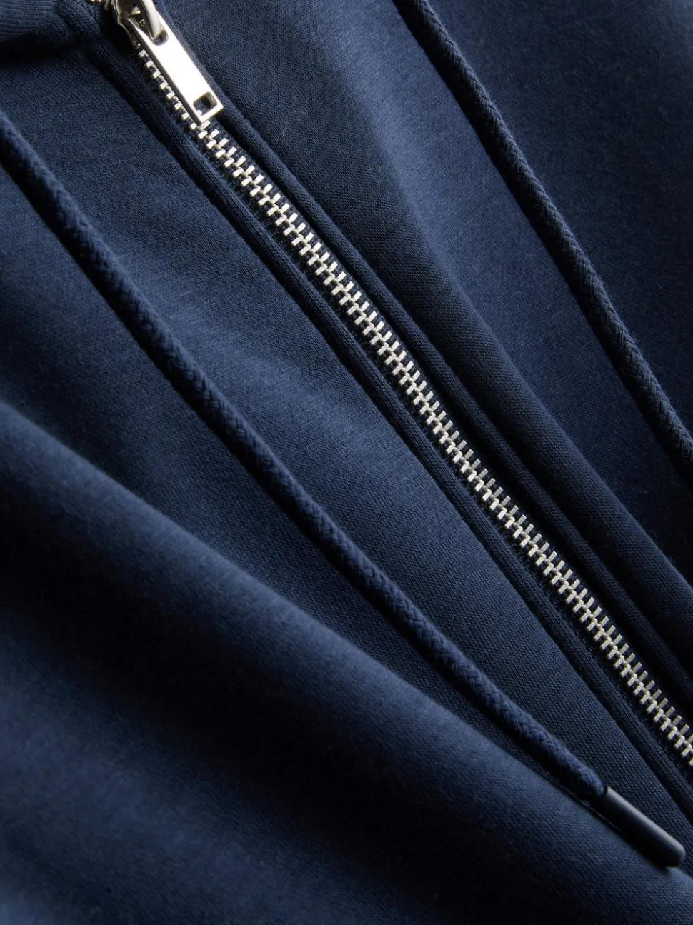 Essential Hoodie aus Baumwollmischung mit Reißverschluss