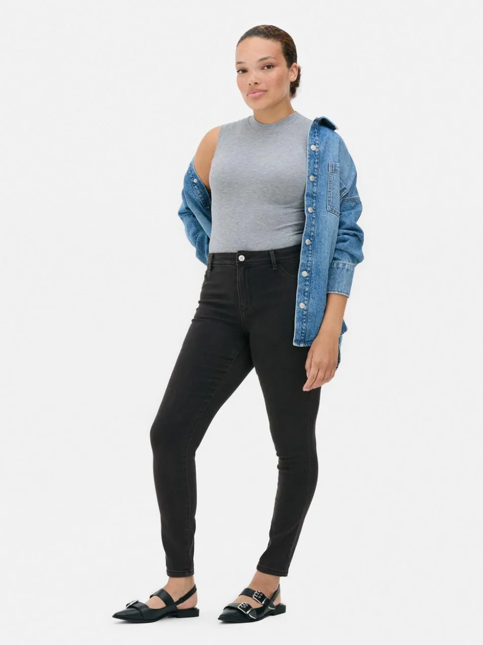 Essential Skinny-Jeans mit mittelhohem Bund | Normale Passform