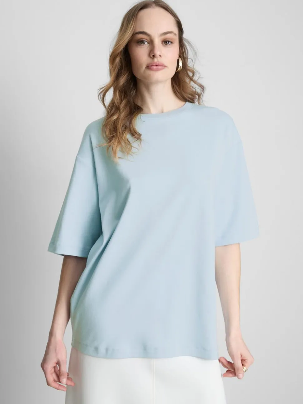 Essential-T-Shirt aus Baumwolle im Oversized-Look