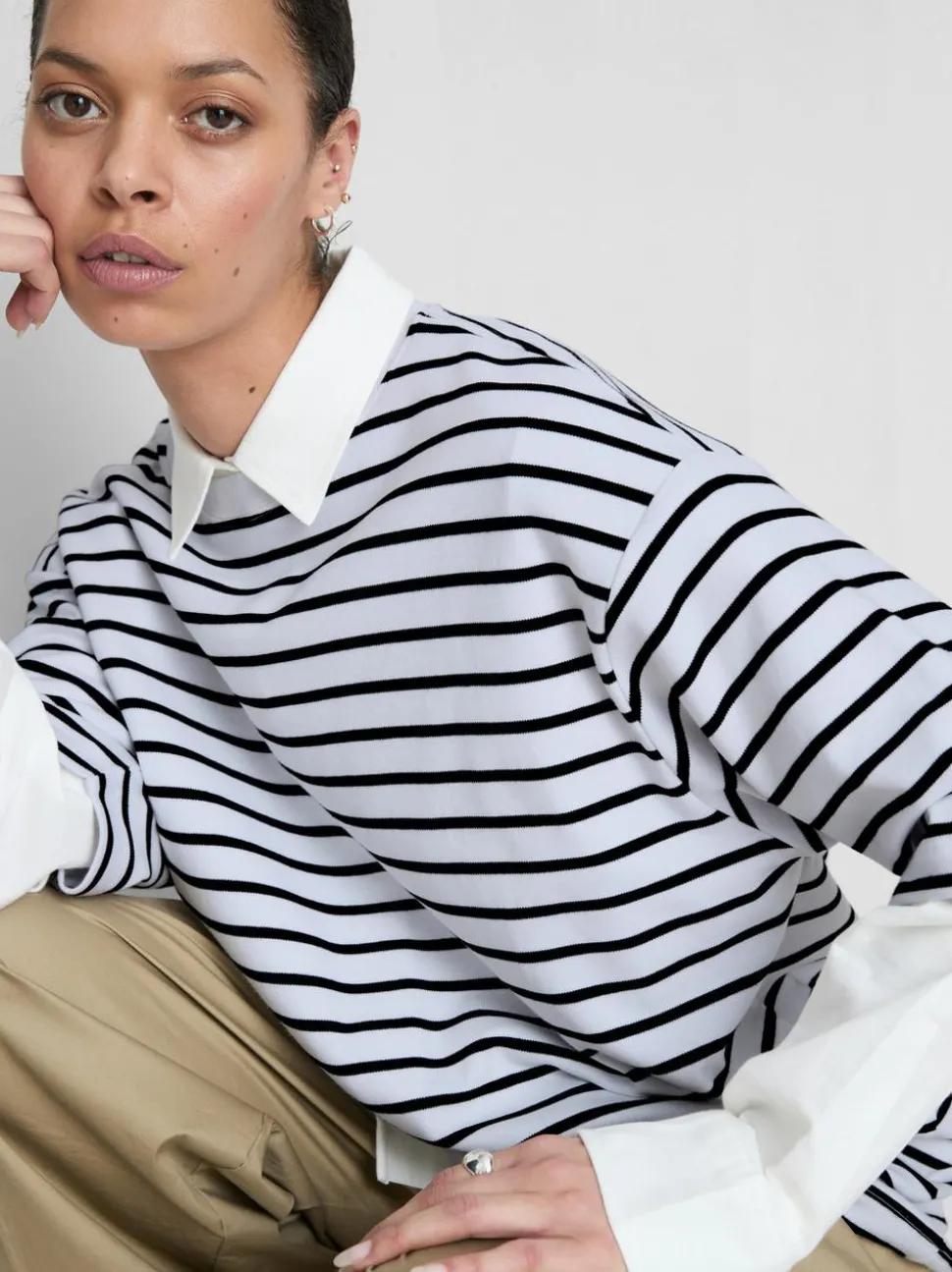Essential-T-Shirt aus Baumwolle im Oversized-Look