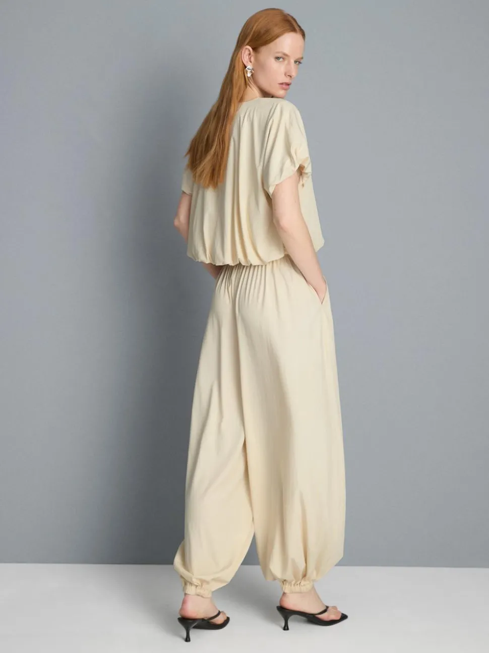 Fallschirmhose mit hohem Bund