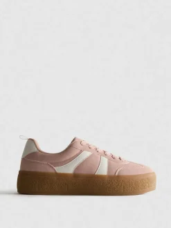 Flatform-Sneaker mit Gummisohle