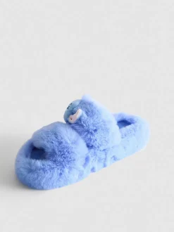 Flauschige „Disney Stitch“ Hausschuhe mit zwei Riemen